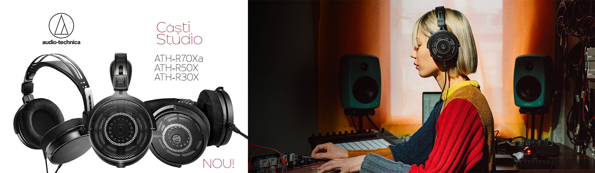 Casti Audio Monitorizare Studio Audio Technica